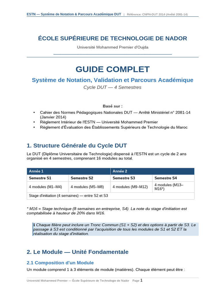 ESTN Guide Notation DUT | PDF