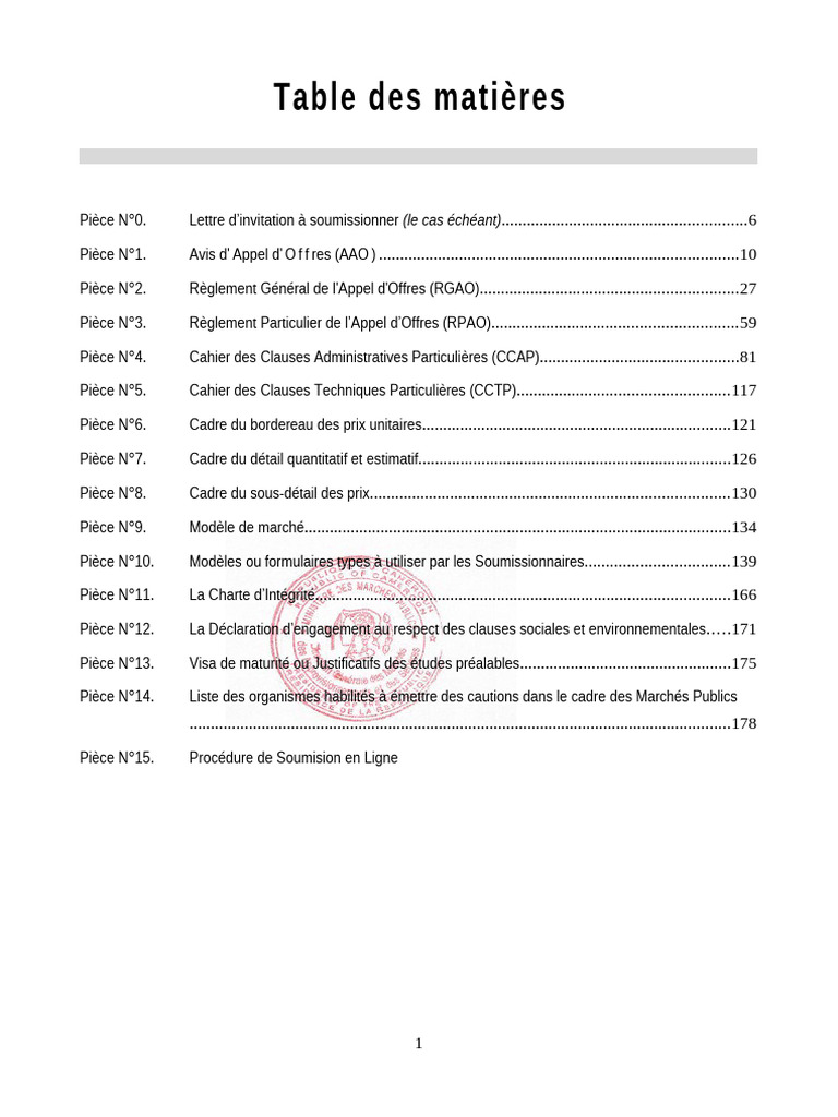 03 - Tables Des Matières | PDF