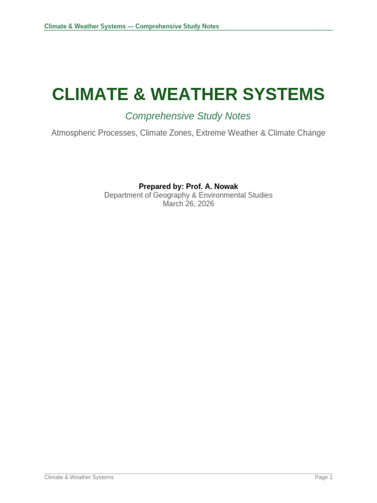 02 Climate and Weather | PDF | Greenhouse Effect | Atmospheric Circulation