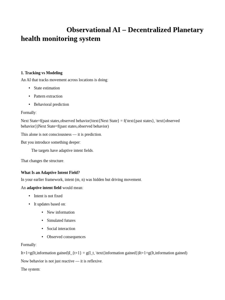 Observational AI - Decentralized Planetary Health Monitoring System ...