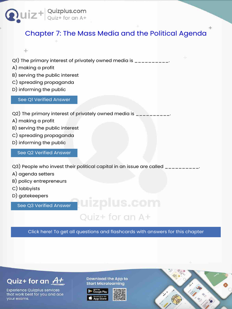 The Primary Interest of Privately Owned Media Is | PDF