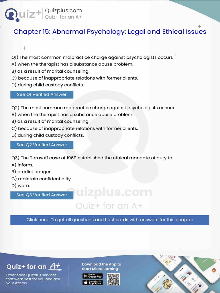 The Most Common Malpractice Charge Against Psychologists Occurs | PDF