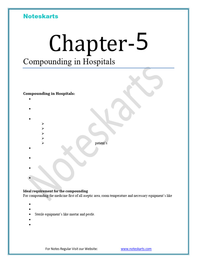 Hospital and Clinical Pharmacy | PDF | Pharmacy | Intravenous Therapy