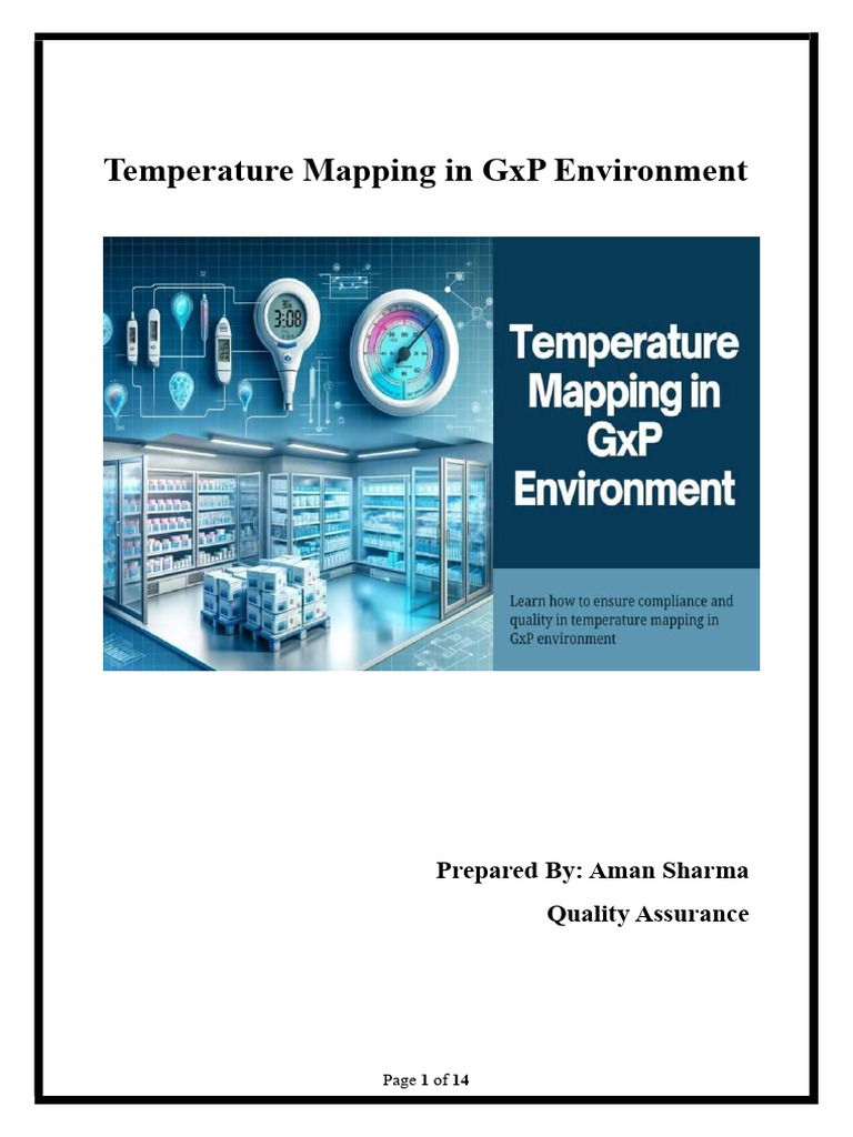 Temperature Mapping in GXP | PDF | Data Analysis | Regulatory Compliance