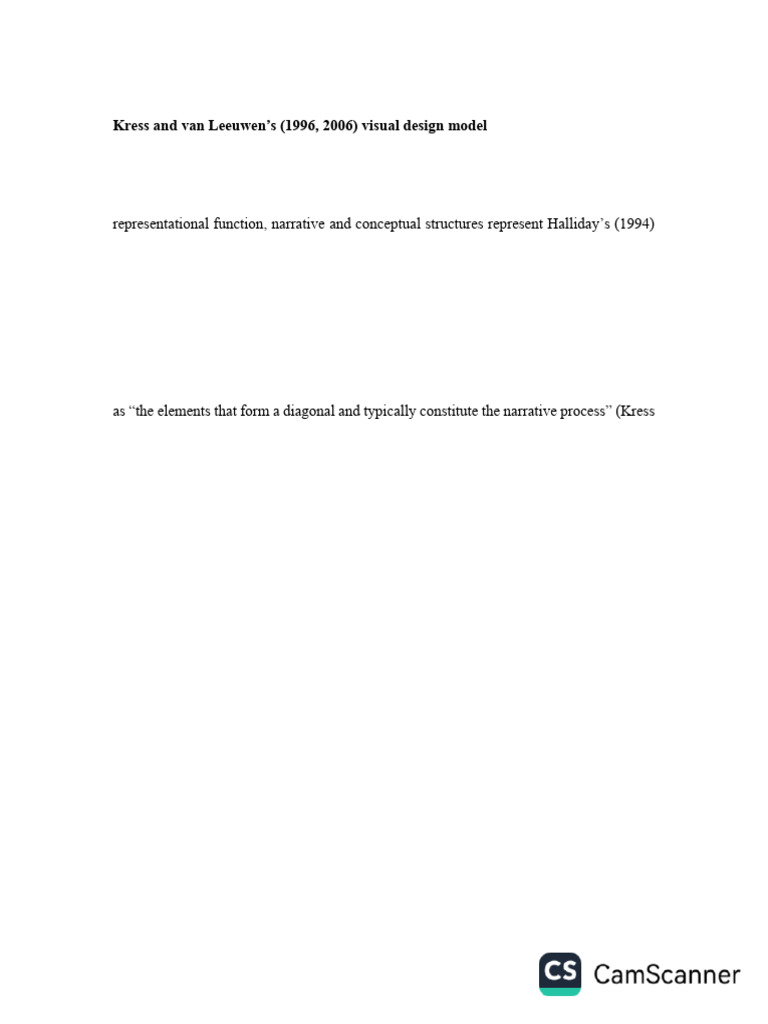 Kress and Van Leeuwen - SF-MDA - Visual Grammar - Summary | PDF | Image ...