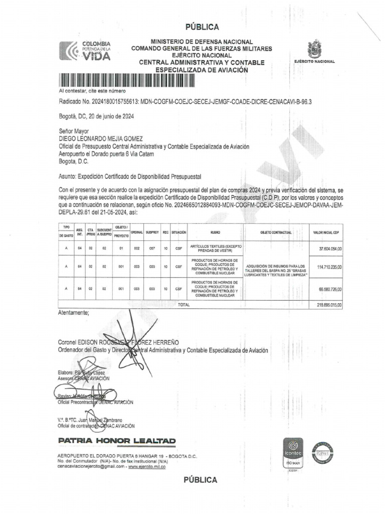 CDP y Solicitud | PDF