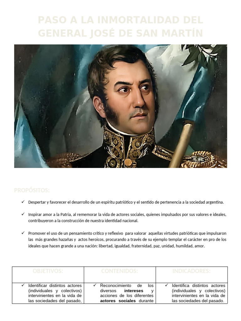 Paso A La Inmortalidad Del General José de San Martín | PDF