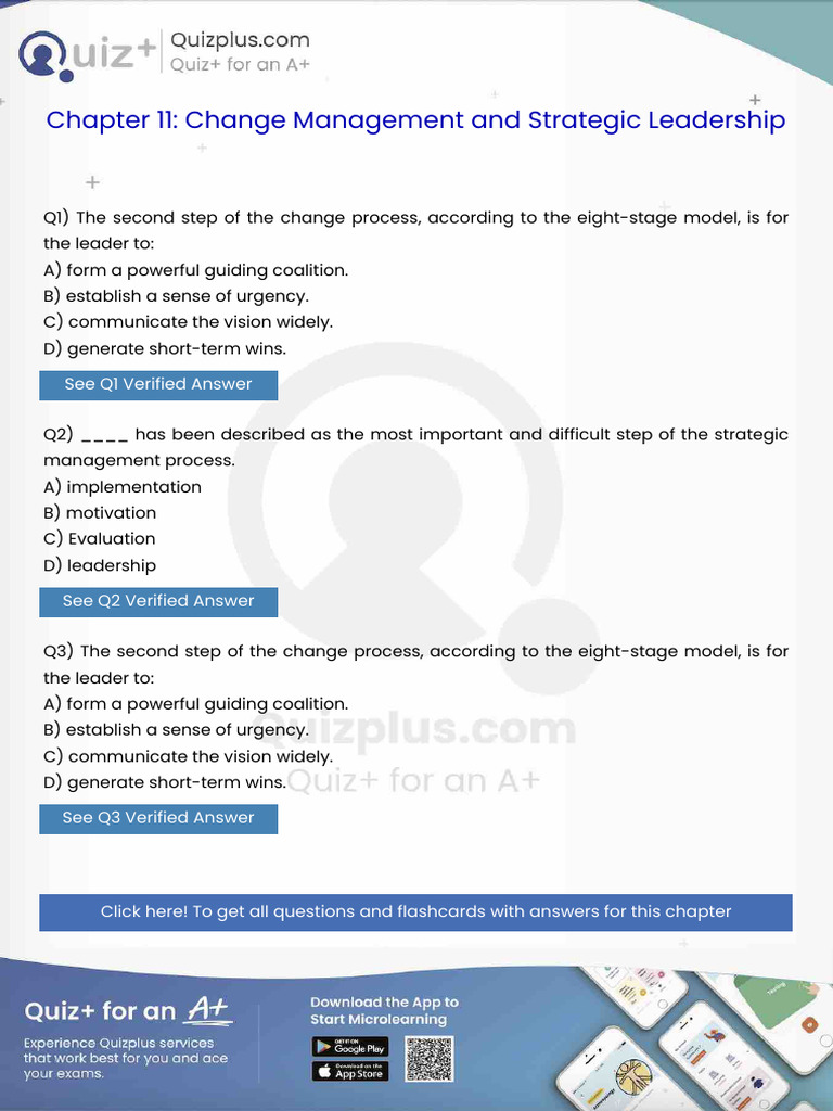 The Second Step of The Change Process According To The Eightstage Model ...