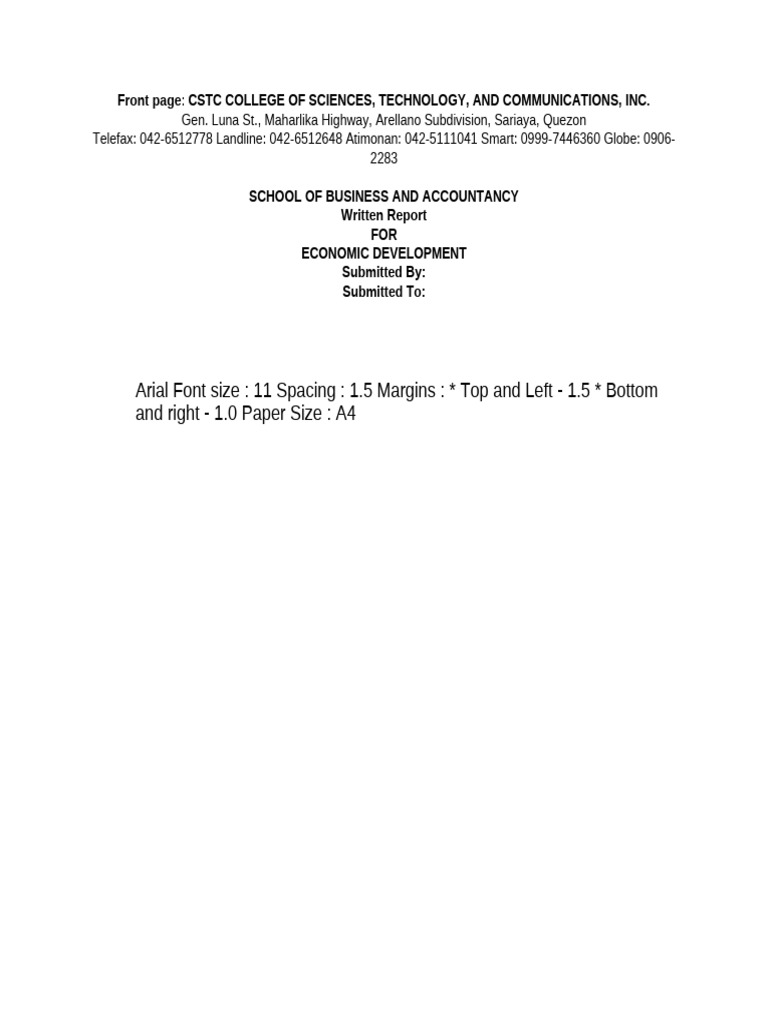W.report Format | PDF