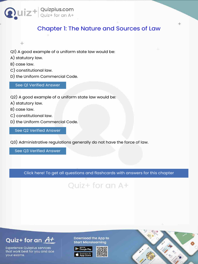 A Good Example of A Uniform State Law Would Be | PDF