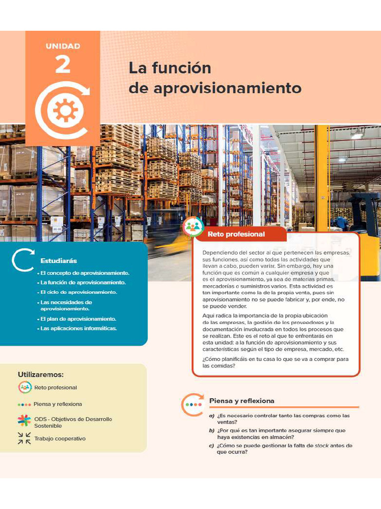 Tema 2 Logistica MC Graw Hill 2º GS Adm. y Finanzas | PDF