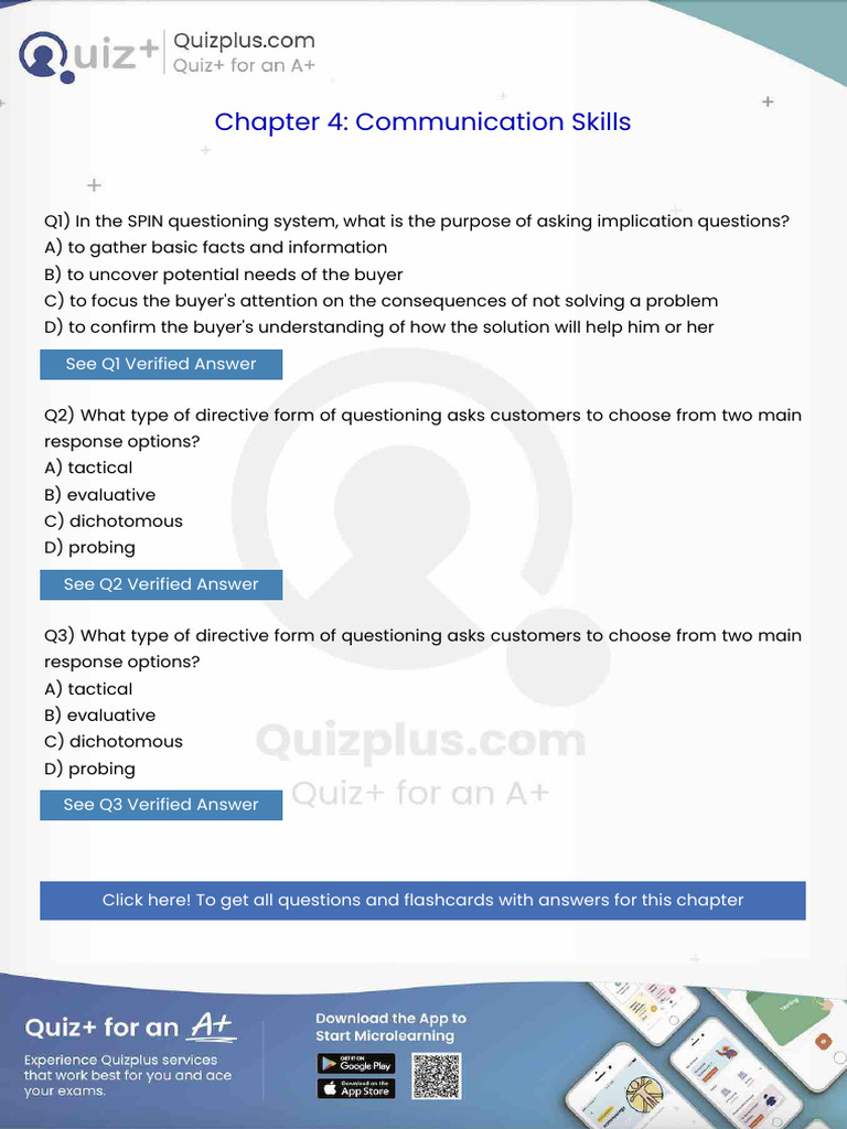 In The Spin Questioning System What Is The Purpose of Asking ...