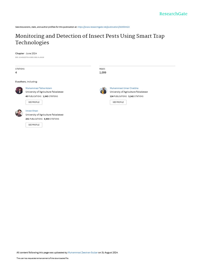 Monitoring and Detection of Insect Pests Using Smart Trap Technologies ...