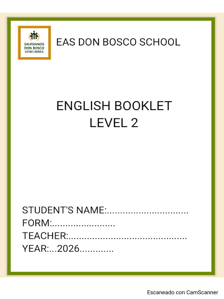 Booklet Level 2 - Eas Don Bosco 2026 | PDF