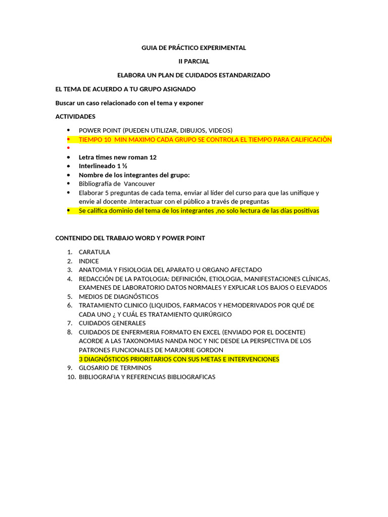 Guia de Práctico Experimental | PDF