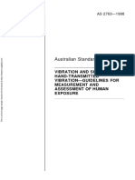 As 2763-1988 Vibration and Shock - Hand-Transmitted Vibration - Guidelines For Measurement and Assessment of