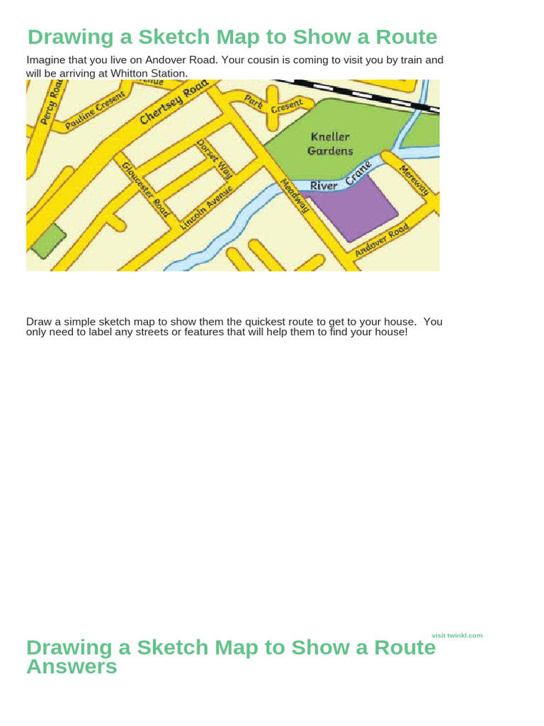 Route Sketch Map Activity Sheet | PDF