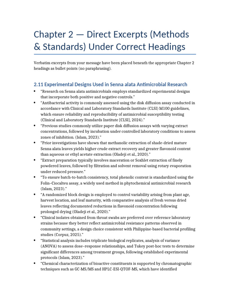 Chapter2 Direct Excerpts Methods Standards | PDF