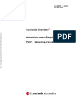 As 2806.1-2003 Aluminium Ores - Sampling Sampling Procedures