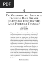 D M I P H G B T W L P T ?: O Entoring AND Nduction Rograms AVE Reater Enefits FOR Eachers HO ACK Reservice Raining