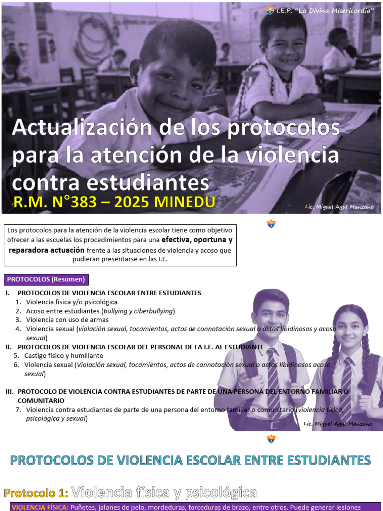 Protocolos de Violencia Escolar | PDF | Violencia | Acoso sexual