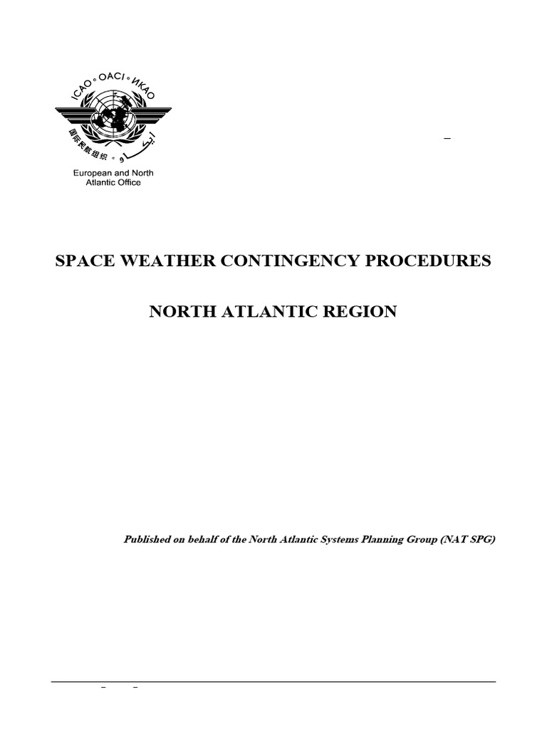 ICAO - NAT Doc 006 Part III Space Weather Contigency Procedures | PDF
