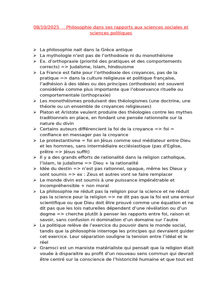 08/10/2025 Philosophie Dans Ses Rapports Aux Sciences Sociales Et ...