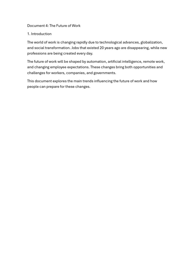The Future of Work | PDF