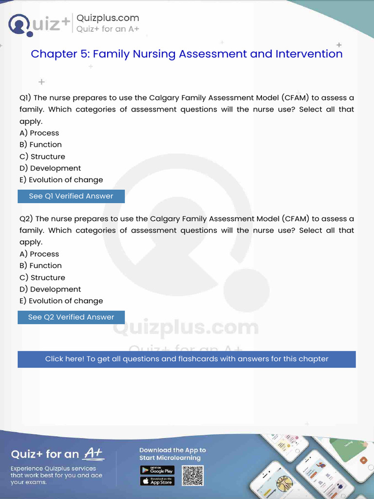 The Nurse Prepares To Use The Calgary Family Assessment Model Cfam To ...