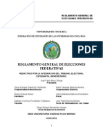 Propuesta de Reglamento General para Elecciones Federativas