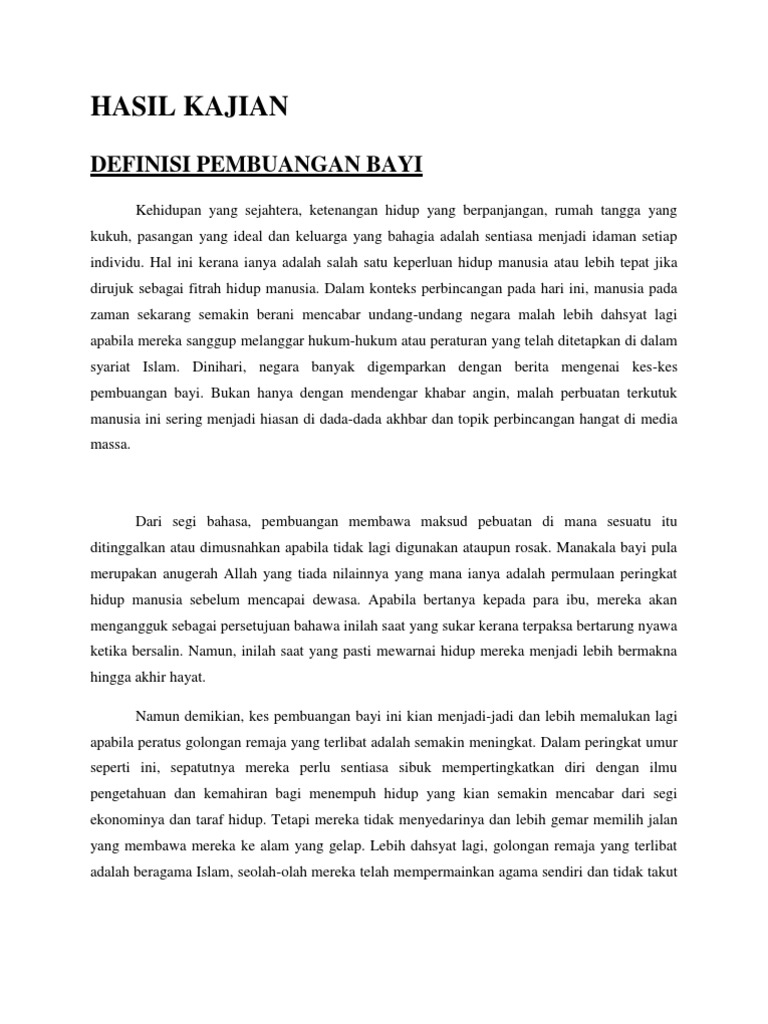 pembuangan bayi in english