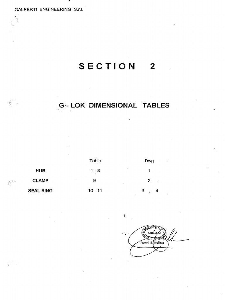 Galperti - G-Lok Hub Dims | PDF