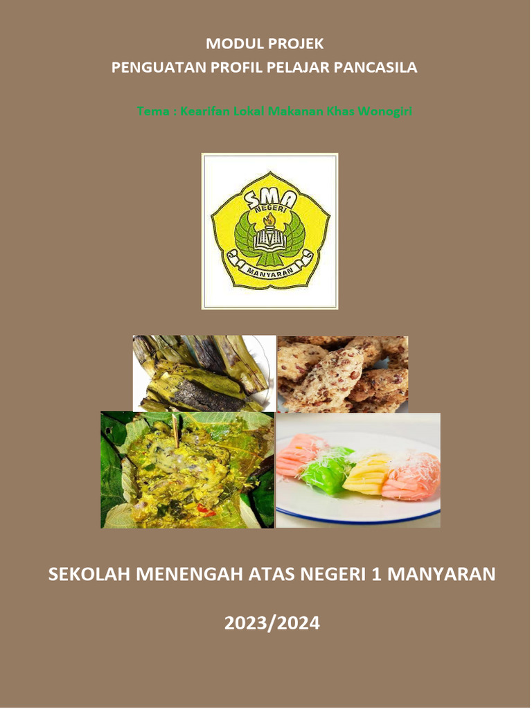 PROJEK KEARIFAN-LOKAL Makanan Khas Wonogiri-2 | PDF