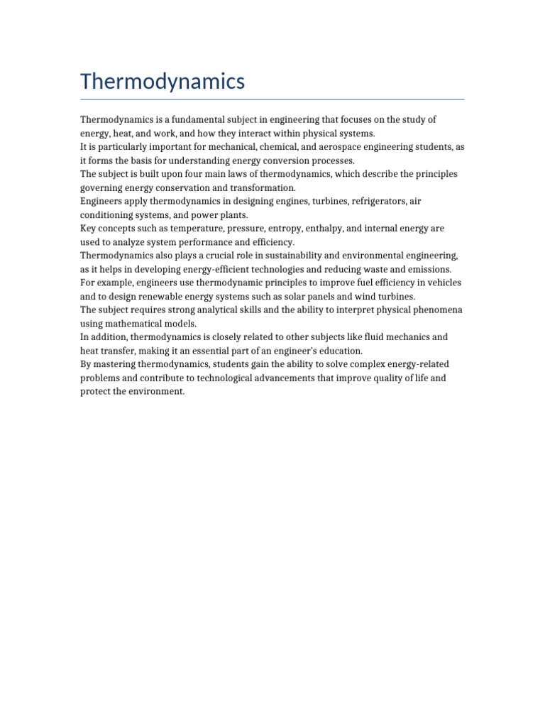 Thermodynamics 3000 | PDF