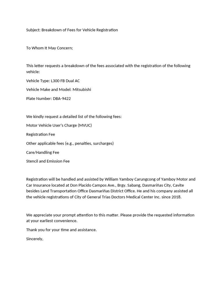 Request For Registration | PDF