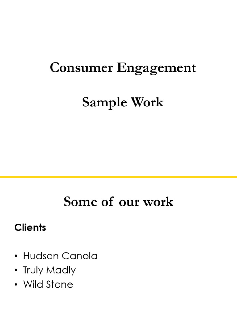 Drizzlin Consumer Engagement Sample Work | PDF