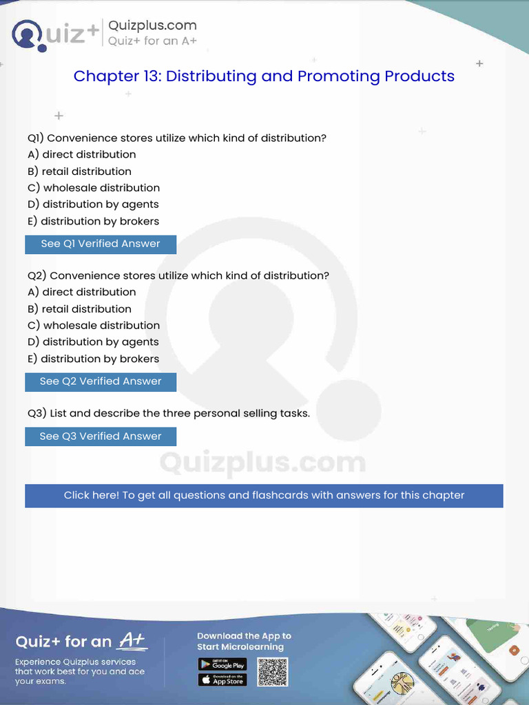 Convenience Stores Utilize Which Kind of Distribution | PDF | Stocks ...