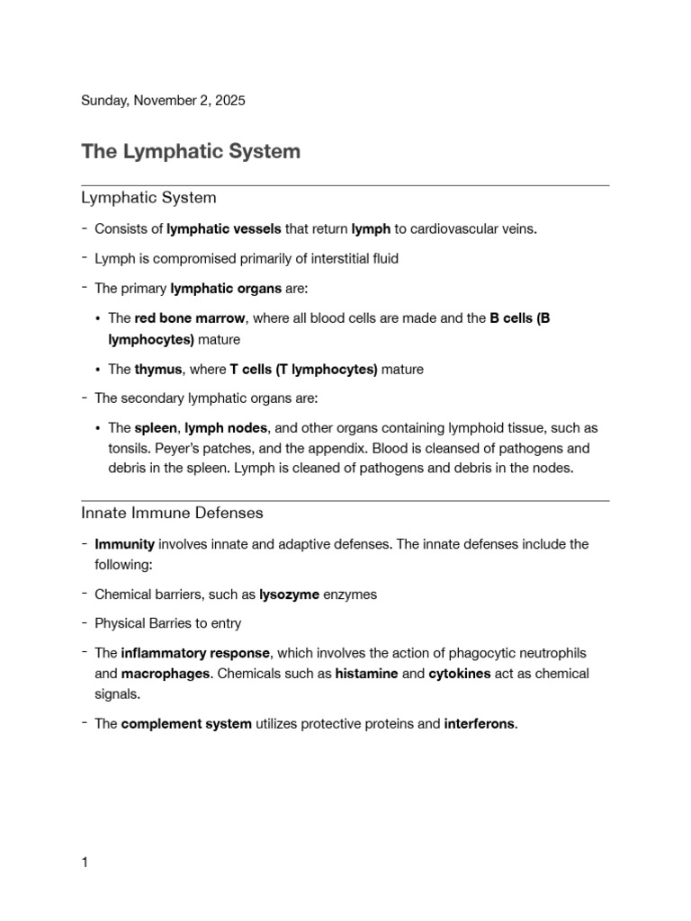 Lymphatic System Textbook | PDF | Immune System | Lymphatic System