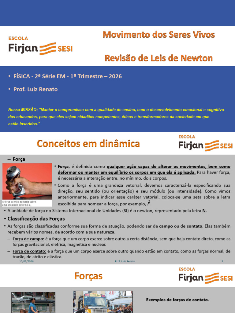 5-1 - Revisão de Forças e Leis de Newton | PDF