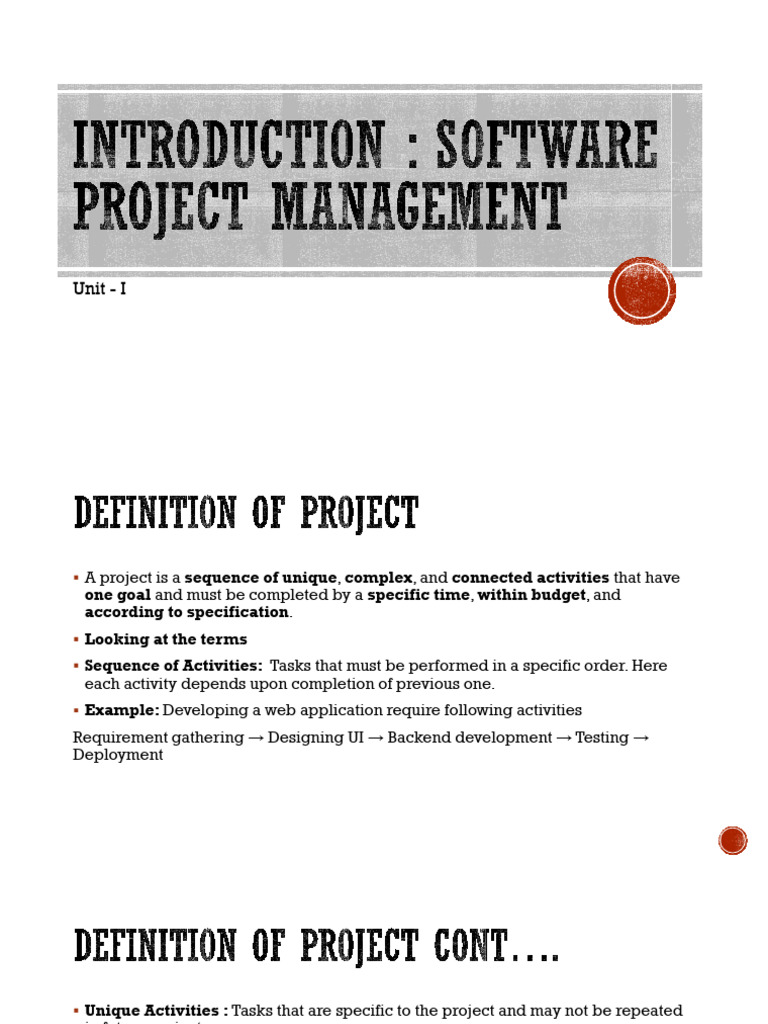 Unit 1 - Introduction To Software Project Management | PDF