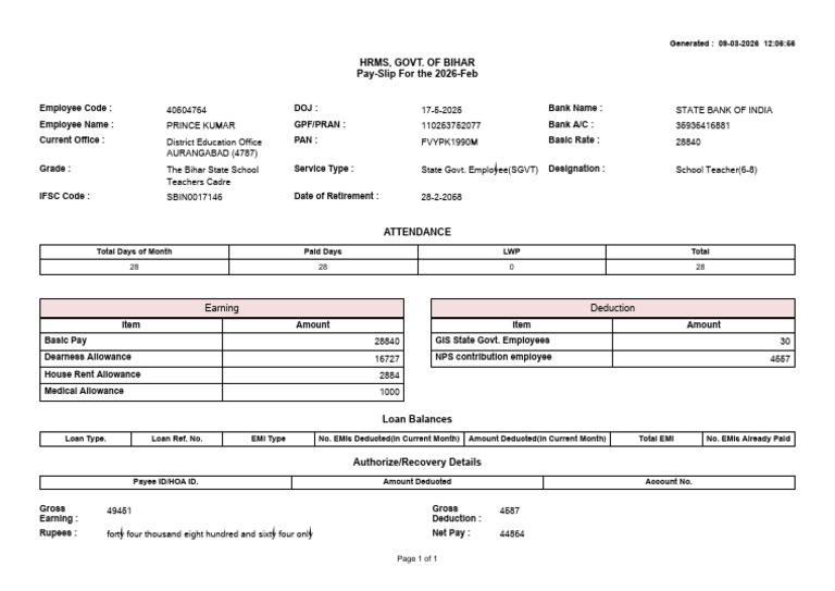 Pay Slip | PDF | Personal Finance | Taxation