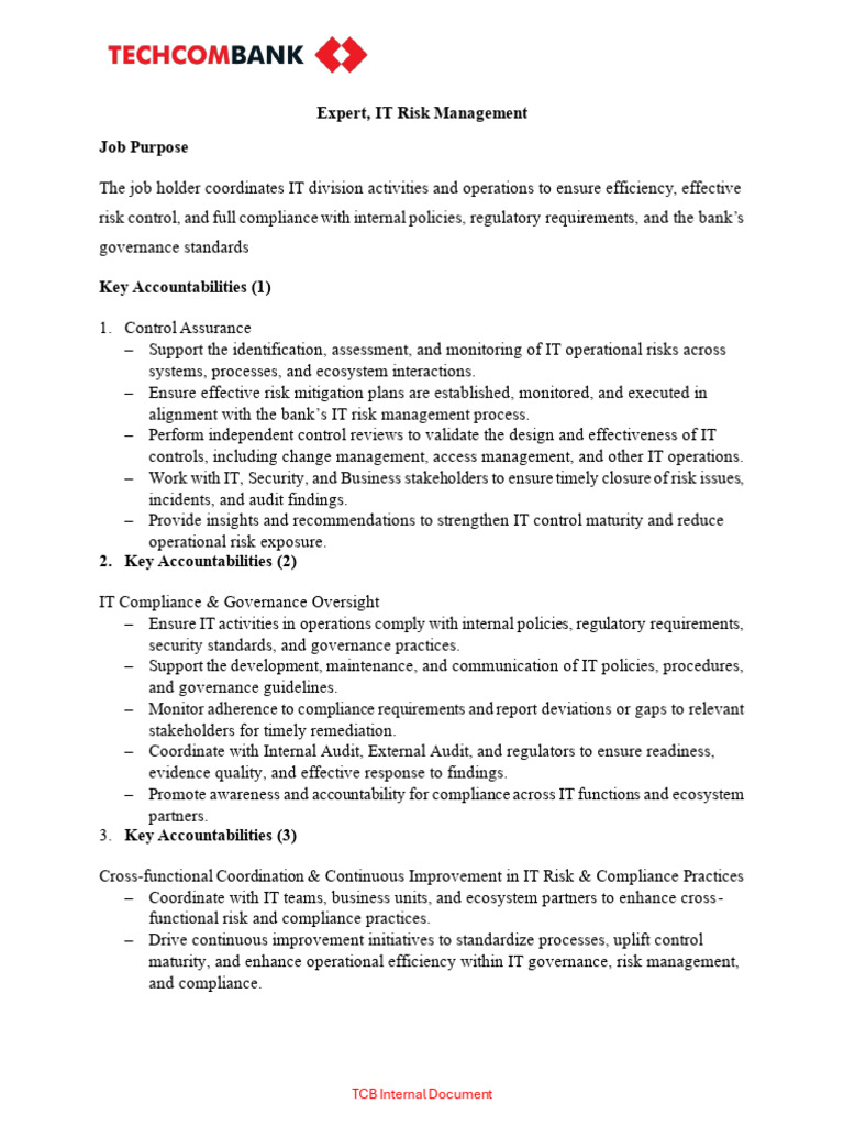 TCGI IT Risk Management JD | PDF | Regulatory Compliance | Risk Management