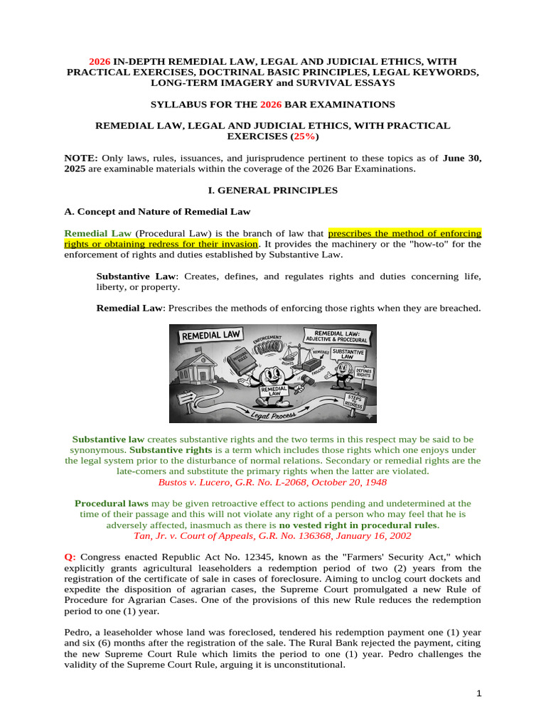 2026 In-Depth Remedial Law Sample | PDF