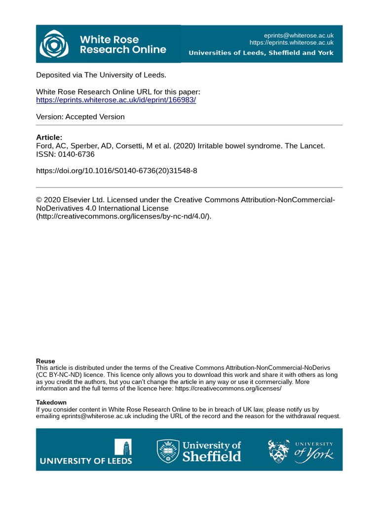 Irritable Bowel Syndrome | PDF