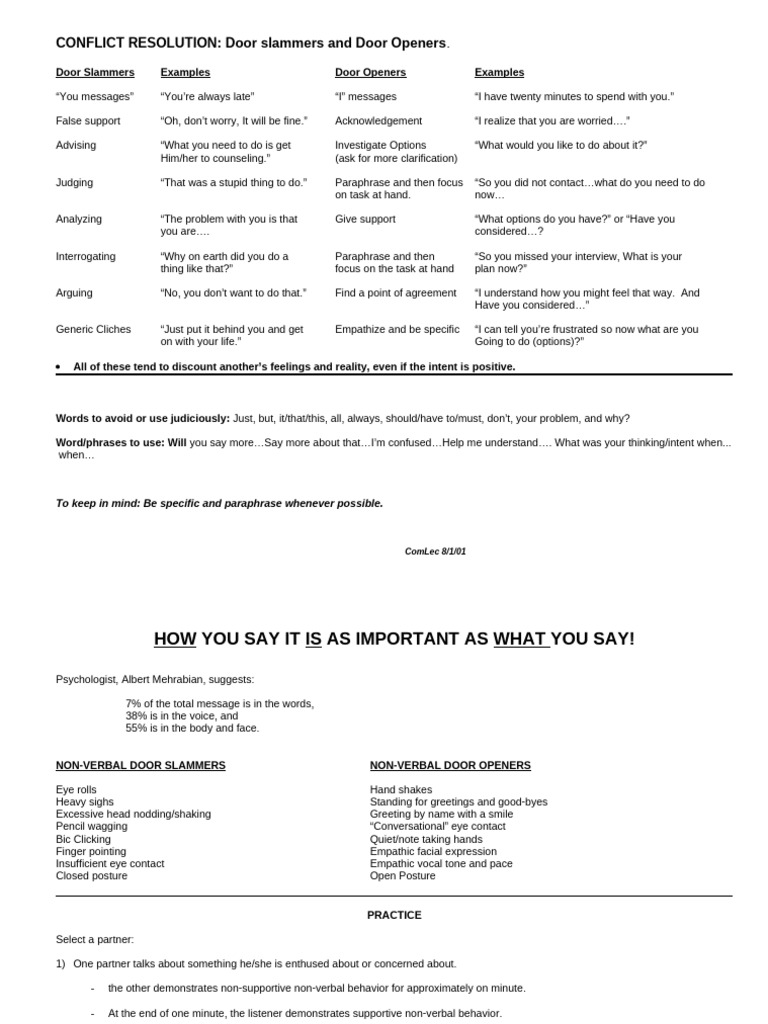 Conflict Resolution | PDF