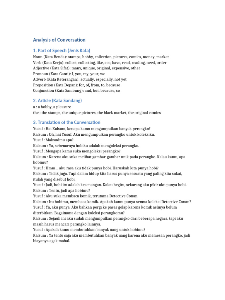 Conversation Analysis | PDF