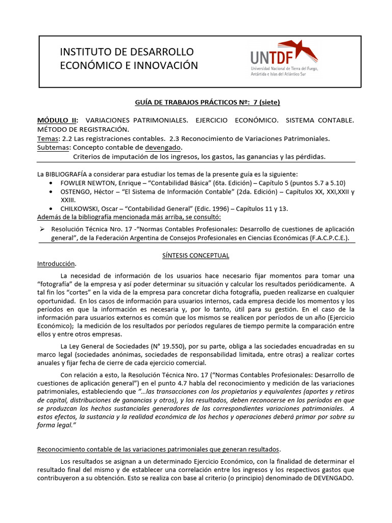 TP 07-2020 Devengado | PDF | Contabilidad | Beneficio (economía)
