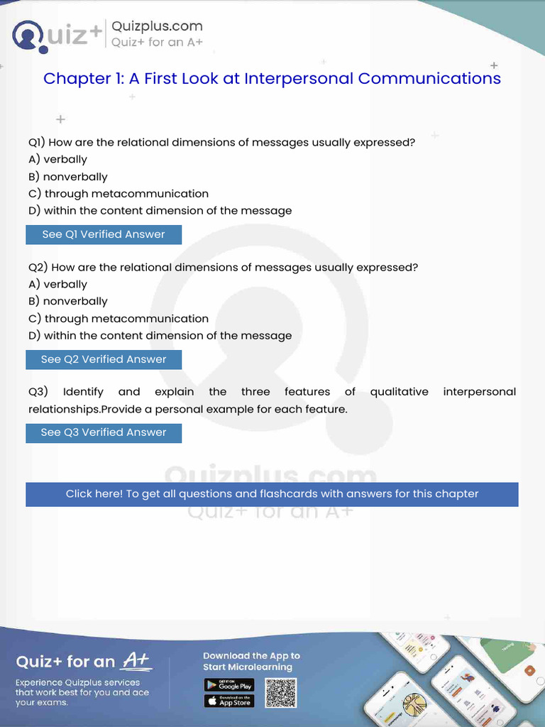 How Are The Relational Dimensions of Messages Usually Expressed | PDF ...