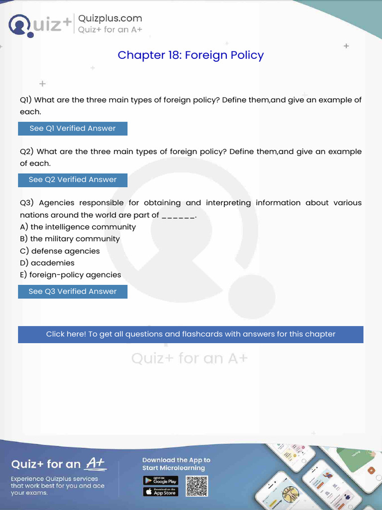 What Are The Three Main Types of Foreign Policy Define Themand Give An ...