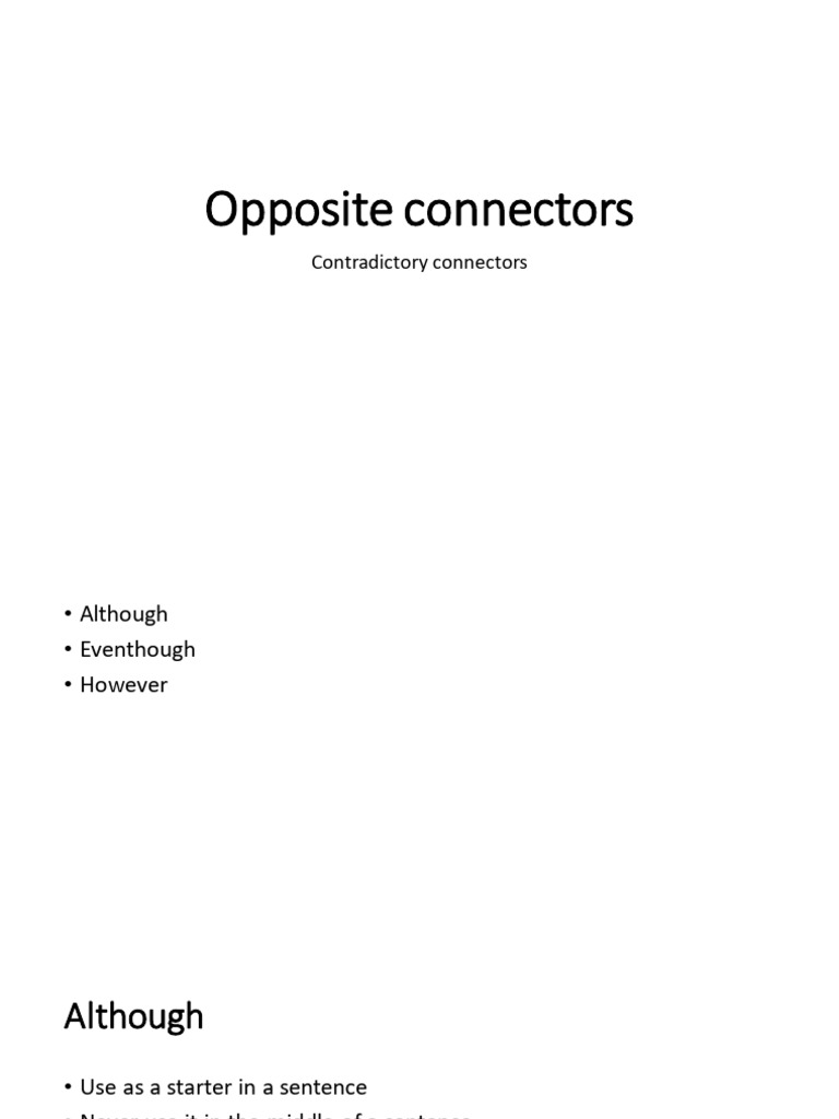 Opposite Connectors | PDF